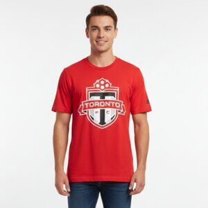 Adidas MLS TFC‎ Major League Soccer Toronto Football Club Graphic Tee Shirt Red